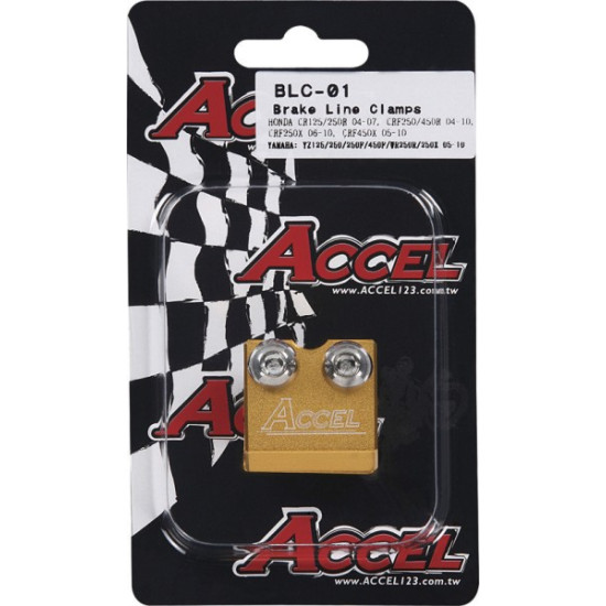 ACCEL brake hose holder front KAWASAKI / SUZUKI gold color