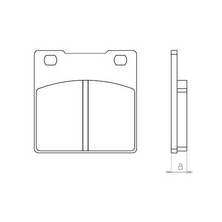 BRENTA stabdžių kaladėlės KH63 SUZUKI GS / GSX / GSF / GSXR / RF / SV- galas (FT 3052)