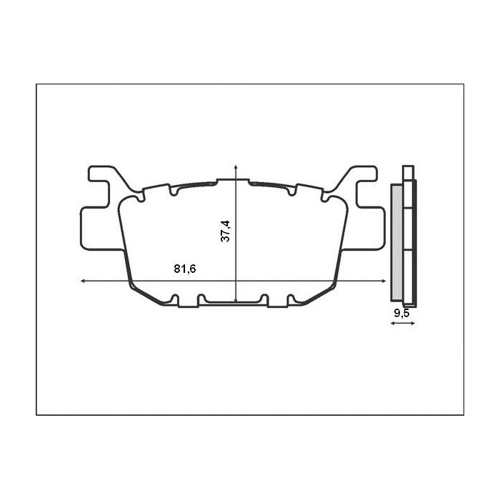 BRENTA brake pads KH415 HONDA SH, FES, NSS (scooters), rear (FT 3082)