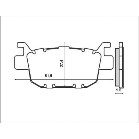 BRENTA stabdžių kaladėlės KH415 HONDA SH, FES, NSS (motoroleriams), galas (FT 3082)