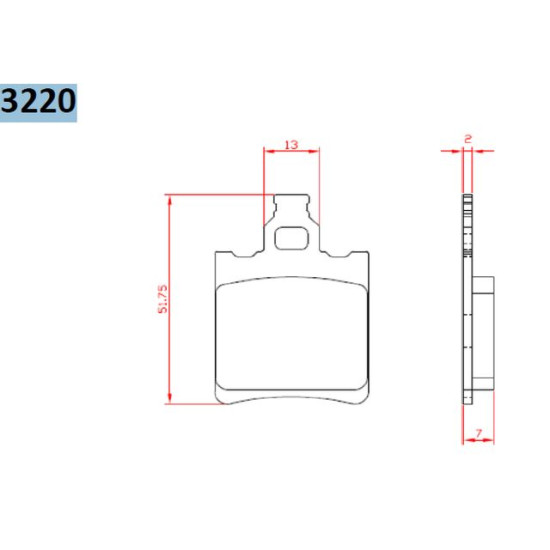 BRENTA brake pads KH47 APRILIA TUAREG RALLY 50 '90-96, BETA ALP 4.0 '04-06, CAGIVA ELEPHANT 125 '81-88, front / rear