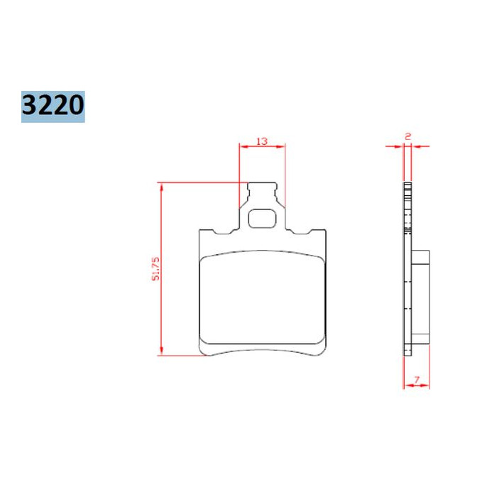BRENTA brake pads KH47 APRILIA TUAREG RALLY 50 '90-96, BETA ALP 4.0 '04-06, CAGIVA ELEPHANT 125 '81-88, front / rear
