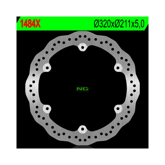NG brake disc front HONDA CBF 500 '13-'20, CBF 650 '14-'15, CB 500X '13-'20, CB 500R '13-'20 (320X211X5) (6X10mm) WAVE