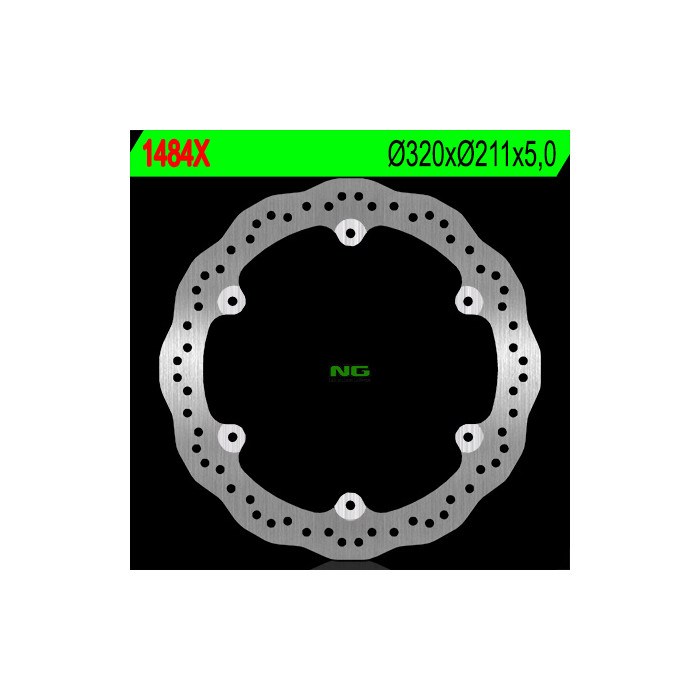 NG brake disc front HONDA CBF 500 '13-'20, CBF 650 '14-'15, CB 500X '13-'20, CB 500R '13-'20 (320X211X5) (6X10mm) WAVE
