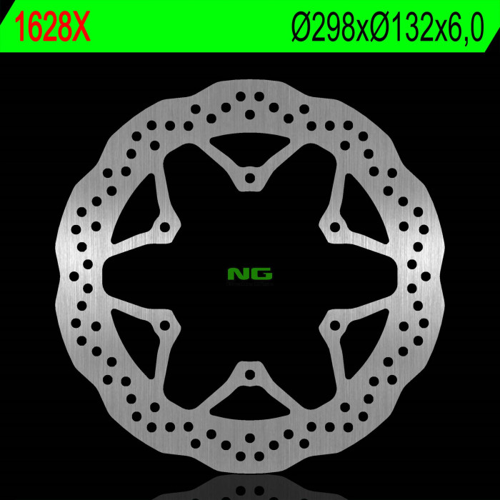 NG brake disc rear YAMAHA XV 950 SPEED IRON 15-18, SCR 950 15-18, XV 950 RACER 15-18 (298X132X6,0mm) (6X8,5mm) WAVE