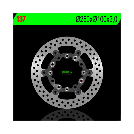 NG brake disc front KAWASAKI KX 125 / 250 '89-'05, KLX 250 / 300 / 650R '93-'07, SUZUKI RMZ 250 '04-'06 (floating) (