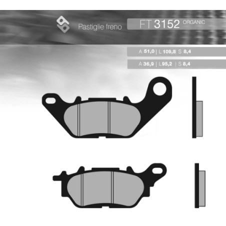 BRENTA brake pads KH464 YAMAHA YBR 125 '06-'15 front (FT 3152)