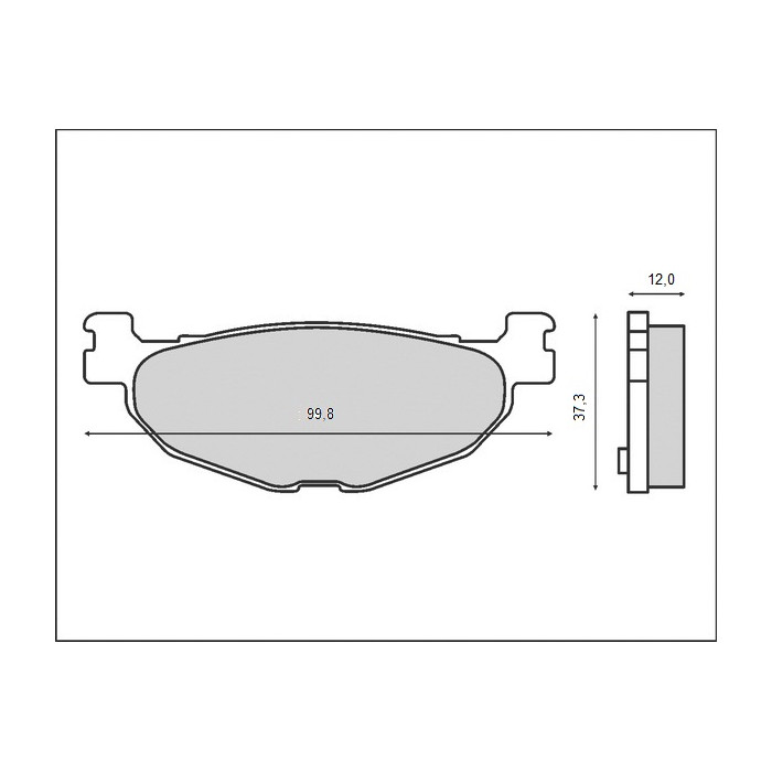 BRENTA brake pads KH408 YAMAHA MAJESTY 400, T-MAX 500, MBK, rear (FT 3078)