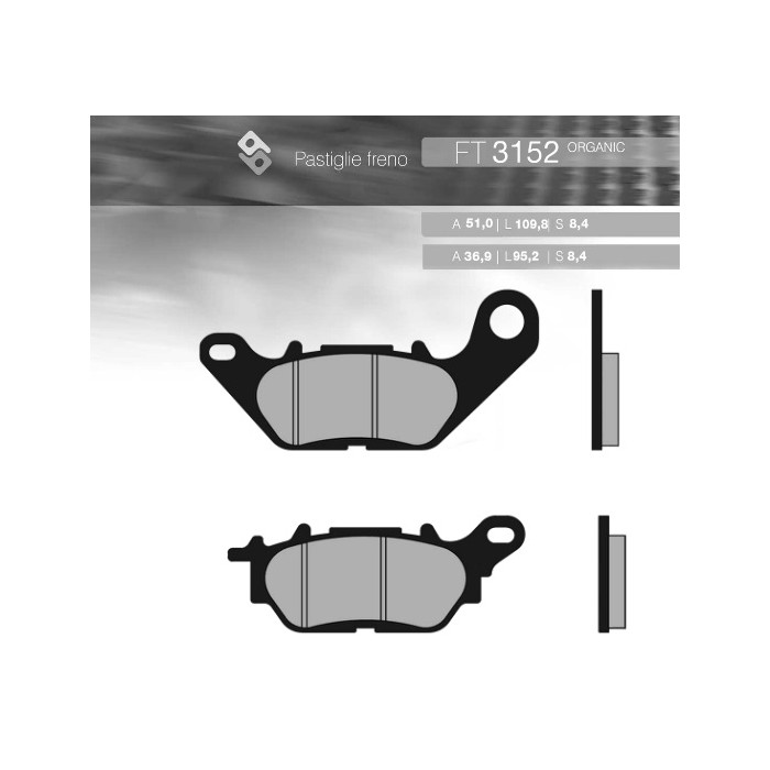 BRENTA brake pads KH464 YAMAHA YBR 125 '06-'15 front (FT 3152)
