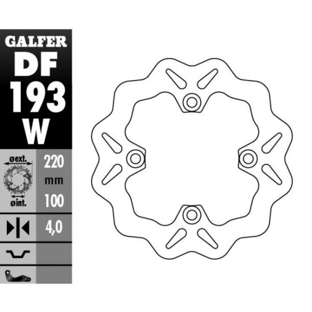 GALFER stabdžių diskas galas KAWASAKI ZX 6R (98-07), ER6, Z 750
