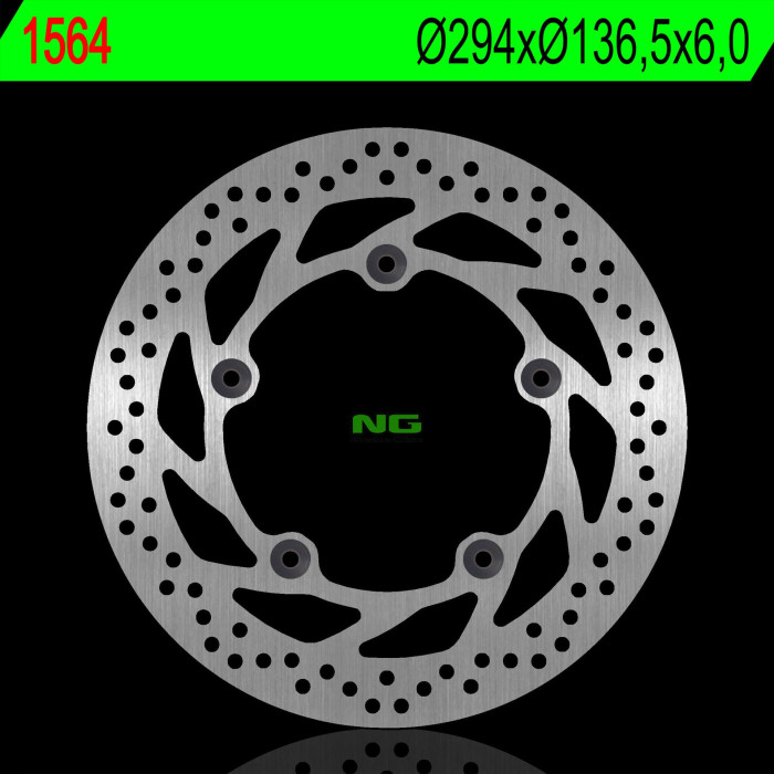 NG brake disc rear BMW K1200 / 1300 GT '09-'13 (294X136.5X6.0mm) (5X1.5mm)