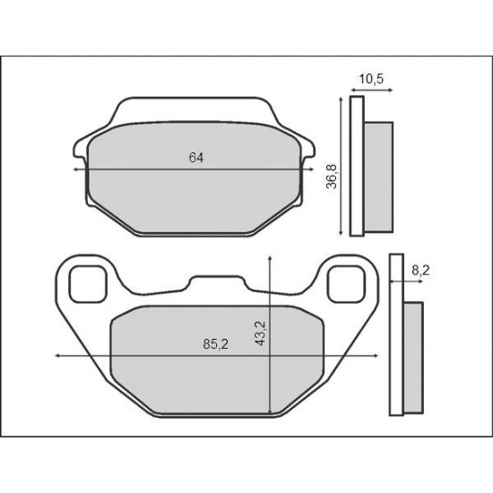 BRENTA brake pads KH305 KYMCO / SYM (FT 3049)