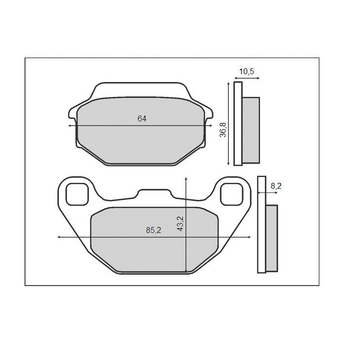 BRENTA brake pads KH305 KYMCO / SYM (FT 3049)