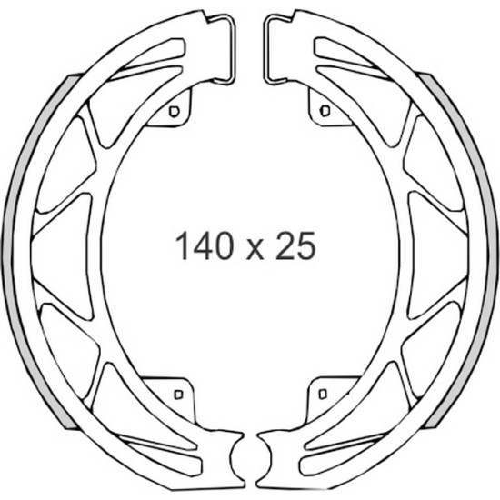 BRENTA drum brake pads PIAGGIO FLY 05'- / LIBERTY 97'-14' / LIBERTY 4T 00'- (140x25mm) (FT 0303)