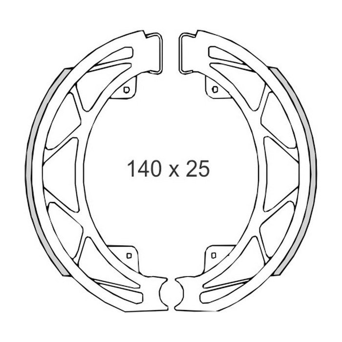 BRENTA drum brake pads PIAGGIO FLY 05'- / LIBERTY 97'-14' / LIBERTY 4T 00'- (140x25mm) (FT 0303)