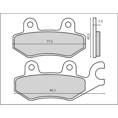 BRENTA stabdžių kaladėlės KH165 / KH215 (FT 3064)