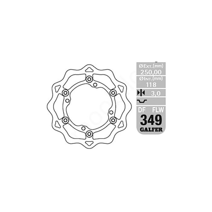GALFER floating brake disc 250mm SUZUKI RMZ 250 '07-,RMZ 450 '05-