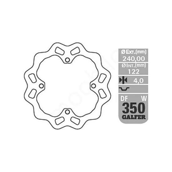 GALFER brake disc rear SUZUKI RMZ 250 '07-'19, RMZ 450 '06-'18, RMX 450Z '10-'18 WAVE (240X122X4mm)