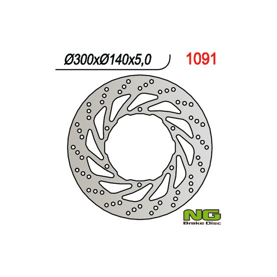 NG brake disc front APRILIA ETV 1000 CAPONORD '01-'07 (300X140X5)(6X8,5mm)