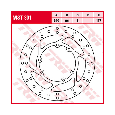 TRW LUCAS brake disc front HONDA CR 125 / 250 95-07, CRF 250 / 450 R / X 04-17