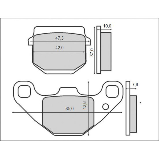 BRENTA brake pads KH83 / 2 HONDA MB80 (FT 3075)