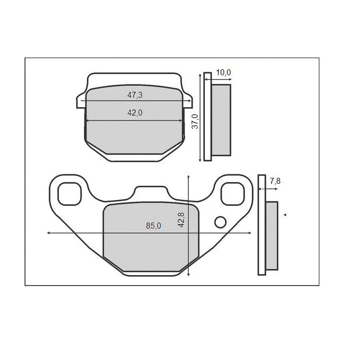 BRENTA brake pads KH83 / 2 HONDA MB80 (FT 3075)