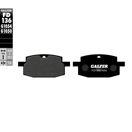 GALFER stabdžių kaladėlės KH169 SEMI-METALLIC