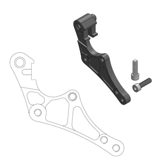 MOTO-MASTER adapter OVERSIZE 320 MM (SUPERMOTO) for OEM support - KTM,HUSABERG,HUSQVARNA