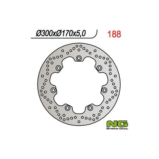 NG brake disc front / rear KAWASAKI GPZ 1100 / VN 1500 (300x170x5)