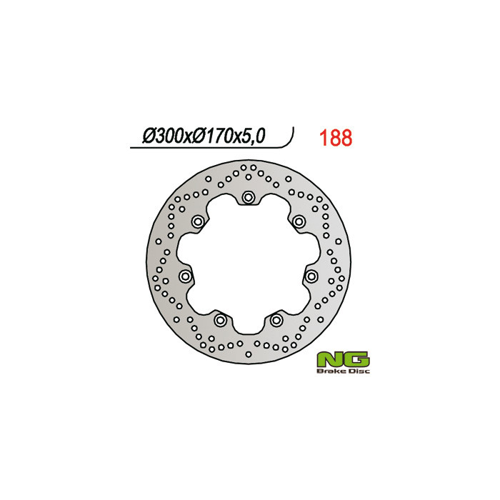 NG brake disc front / rear KAWASAKI GPZ 1100 / VN 1500 (300x170x5)