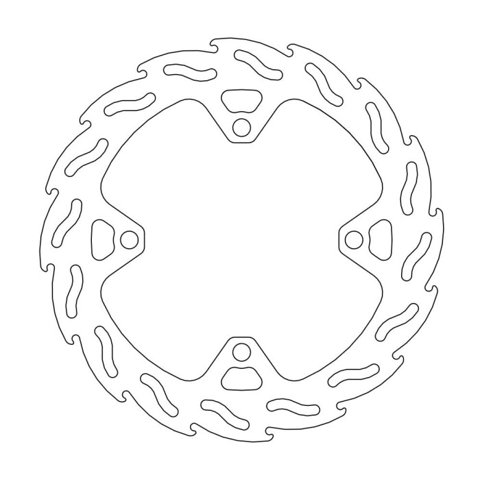 MOTO-MASTER brake disc rear FACTORY KAWASAKI KX / KXF 220mm - 4.4MM THICKNESS