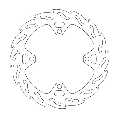 MOTO-MASTER brake disc rear FACTORY KAWASAKI KX / KXF 220mm - 4.4MM THICKNESS