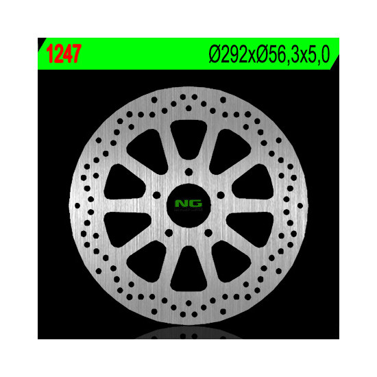 NG brake disc rear HARLEY DAVIDSON 750 / 883 / 1200 / 1340 / 1450 / 1584 / 1690 (292X56.3X5) (5X10.5mm)