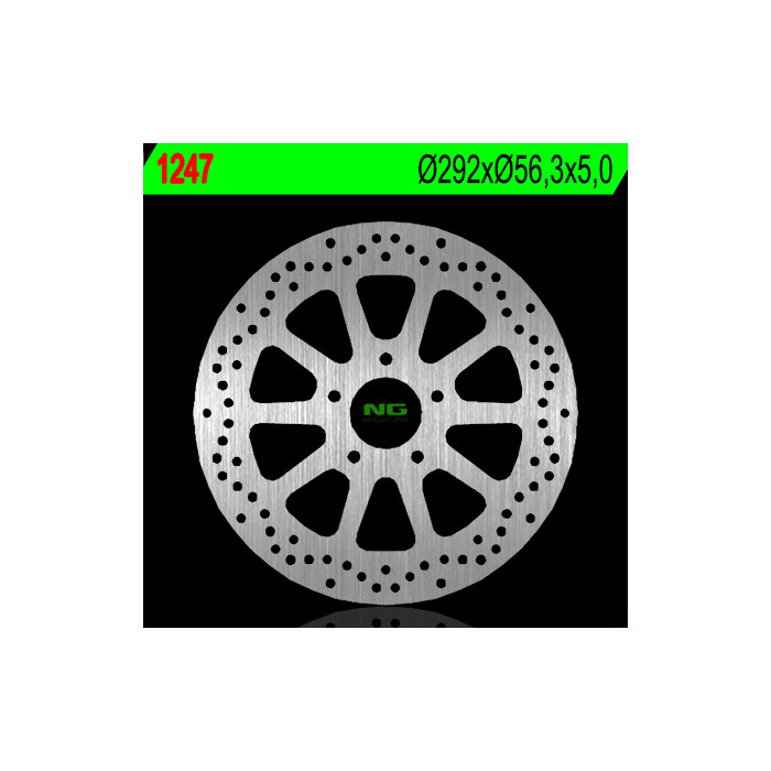 NG brake disc rear HARLEY DAVIDSON 750 / 883 / 1200 / 1340 / 1450 / 1584 / 1690 (292X56.3X5) (5X10.5mm)