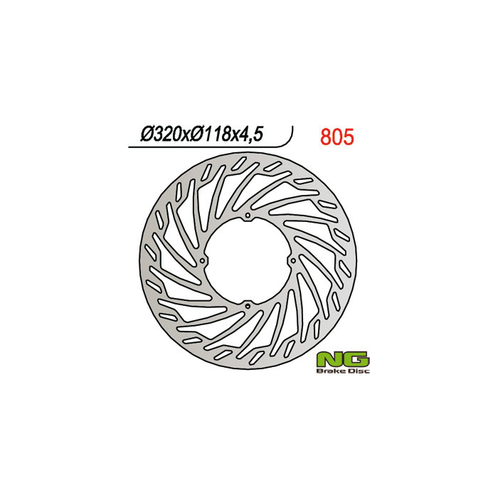 NG brake disc front HONDA XR 400 / 600 / 650 (320X118X3) OVERSIZE