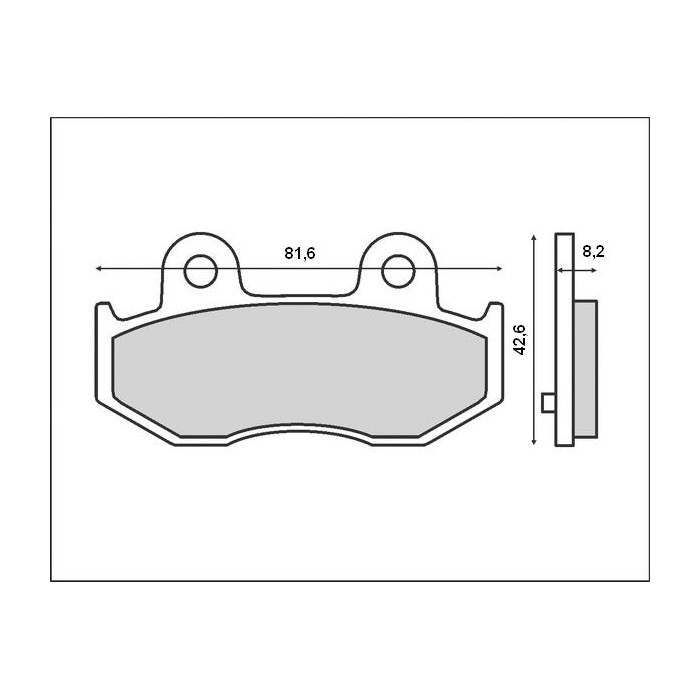 BRENTA brake pads KH411 SUZUKI AN 250`01-02, AN 400`04-06, rear (FT 3047)