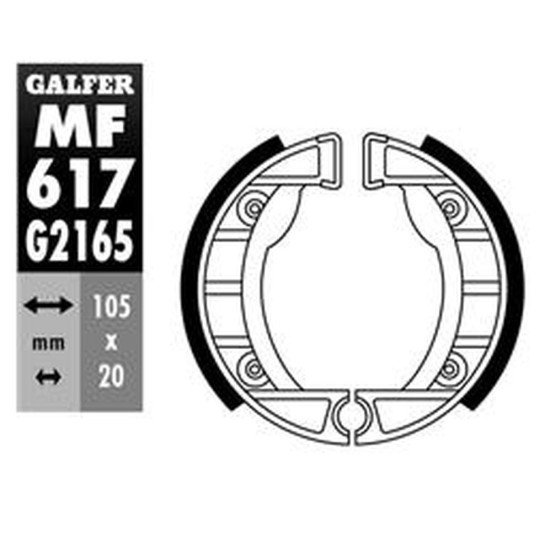 GALFER drum brake pads front PIAGGIO VESPINO 50 '80-, ZIP 50 '92,