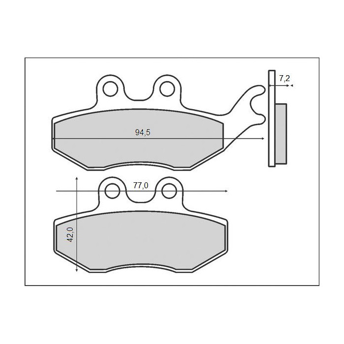 BRENTA brake pads KH374 RIEJU 50 / 125, front (FT 3043)