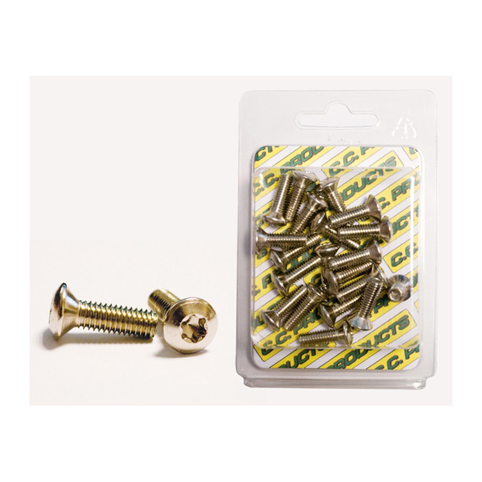 CC conical brake disc bolts M6 / 18MM (20pcs) TORX T-3010.9 HRC (1083-11) (CC PRODUCTS)