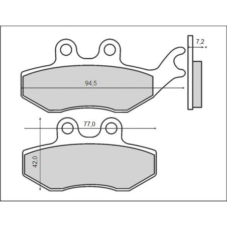 BRENTA brake pads KH374 RIEJU 50 / 125, front (FT 3043)