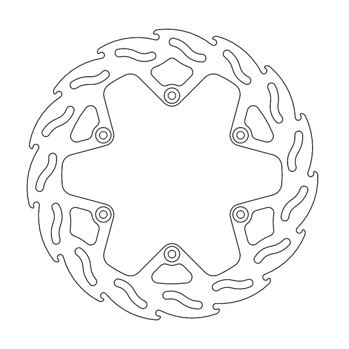 MOTO-MASTER brake disc FLAME rear 245mm YAMAHA YZ / YZF / WRF 125 / 250 / 450 '19-