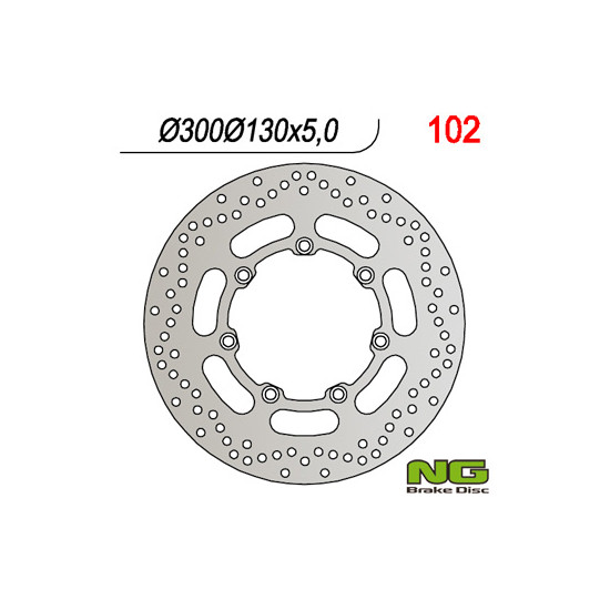 NG brake disc front KAWASAKI VN 1500 / 1600 (300x130x5)