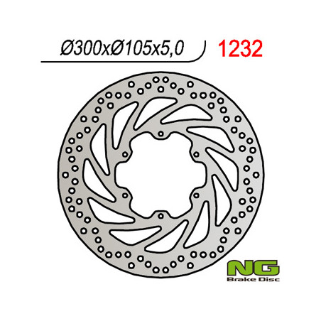 NG stabdžių diskas priekis BMW F 650 GS / X (300X105X5), F 800GS '13-'16 (6X6,5mm)