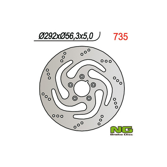 NG brake disc front HARLEY-DAVIDSON 883 / 1200 / 1450 / 1584 / 1690 / 1340 (292MMX56.3MMX5mm) (5X8.5mm)