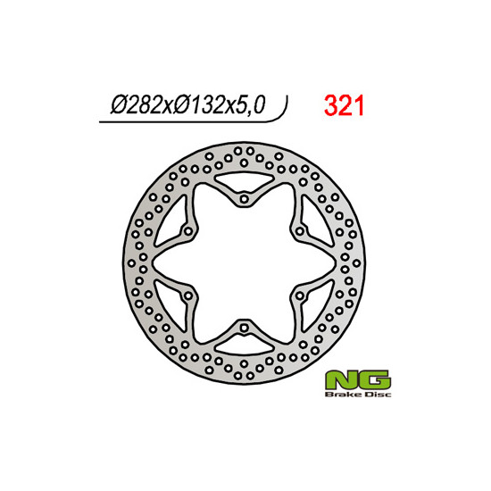 NG brake disc front / rear YAMAHA XV / XT / FJ / FJ / GTS / XVS (282X132X5)