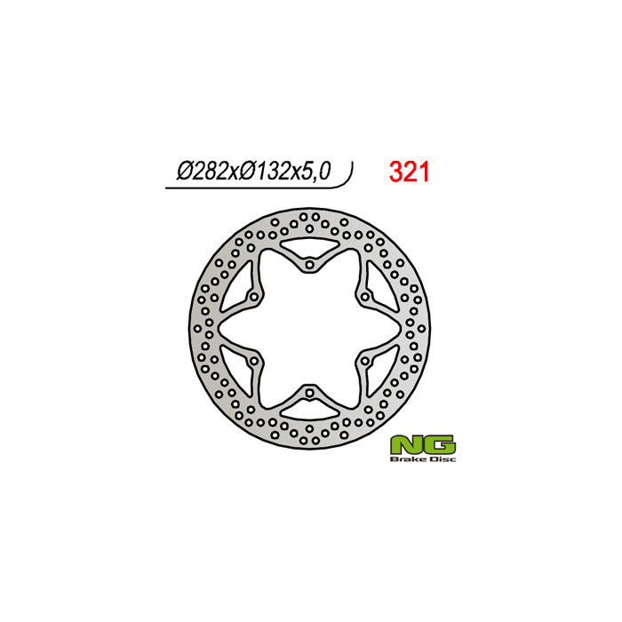 NG brake disc front / rear YAMAHA XV / XT / FJ / FJ / GTS / XVS (282X132X5)