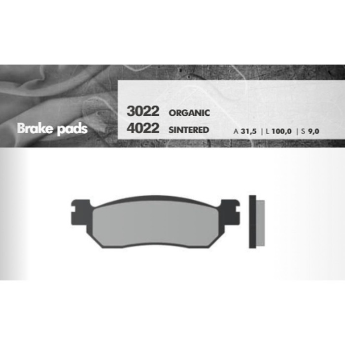 BRENTA brake pads KH275 YAMAHA / MBK / ITALJET, front+rear (FT 3022)