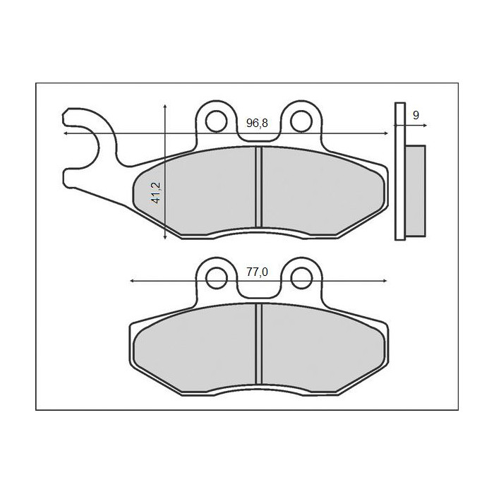 BRENTA brake pads KH353 APRILIA / PIAGGIO / VESPA / DERBI, front (FT 3041)