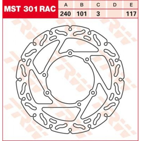 TRW LUCAS brake disc front HONDA CR 125 / 250 95-07, CRF 250 / 450 R / X 04-14
