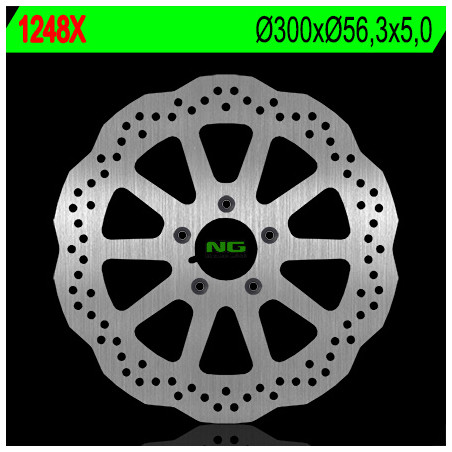 NG stabdžių diskas priekis HARLEY DAVIDSON 883 / 1200 / 1450 / 1584 / 1690 / 1800 (300X56,3X5) (5X8,5mm) WAVE